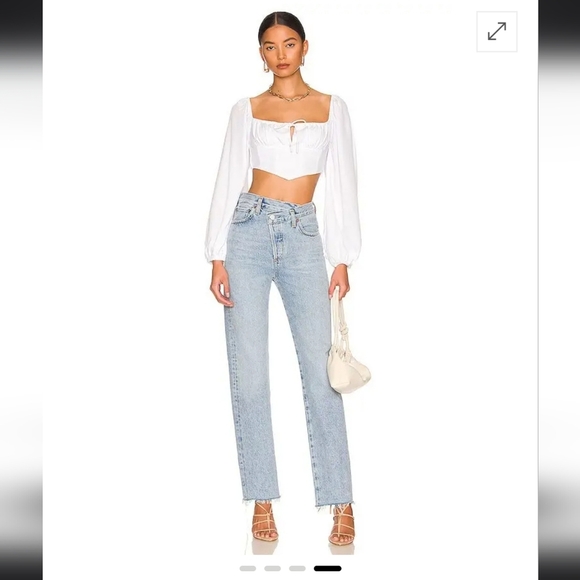 D1. NWT MORE TO COME Yasmin Corset Top In White Size XS - Picture 4 of 7